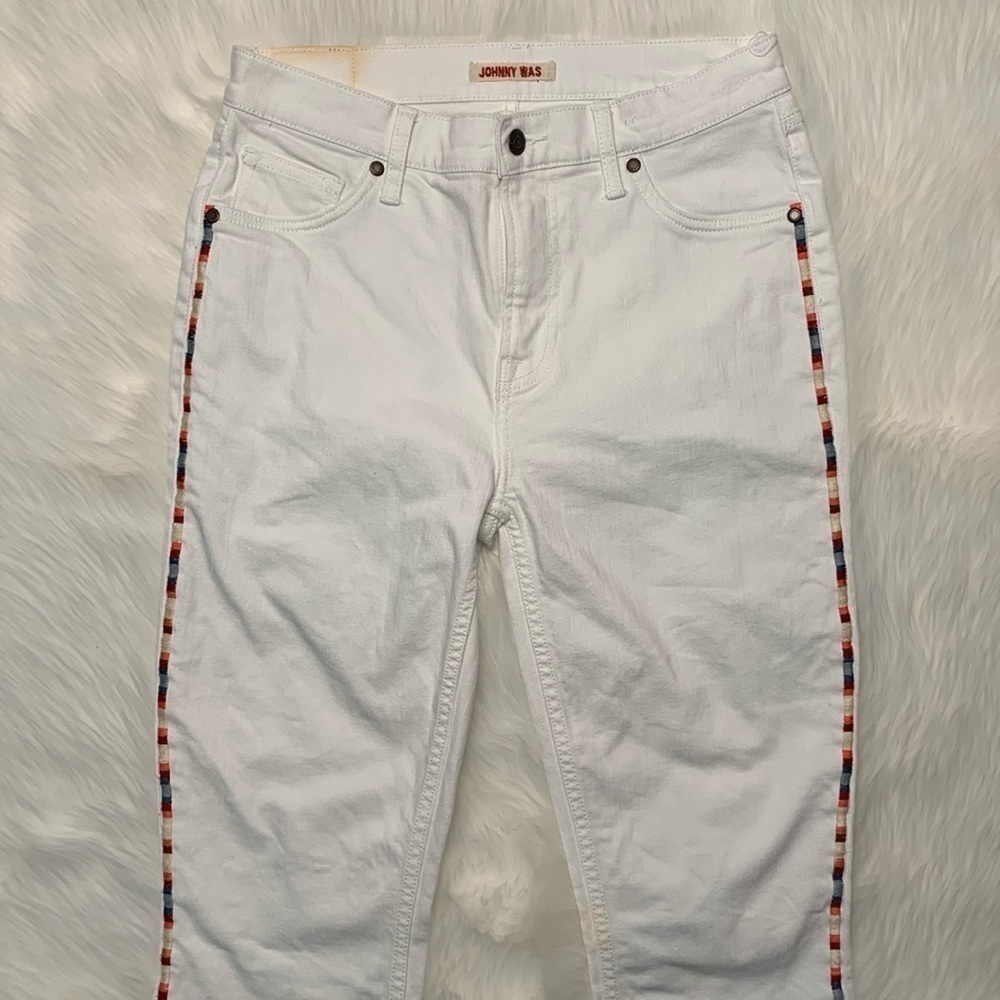 Johnny Was Cropped Baby Boot Jeans